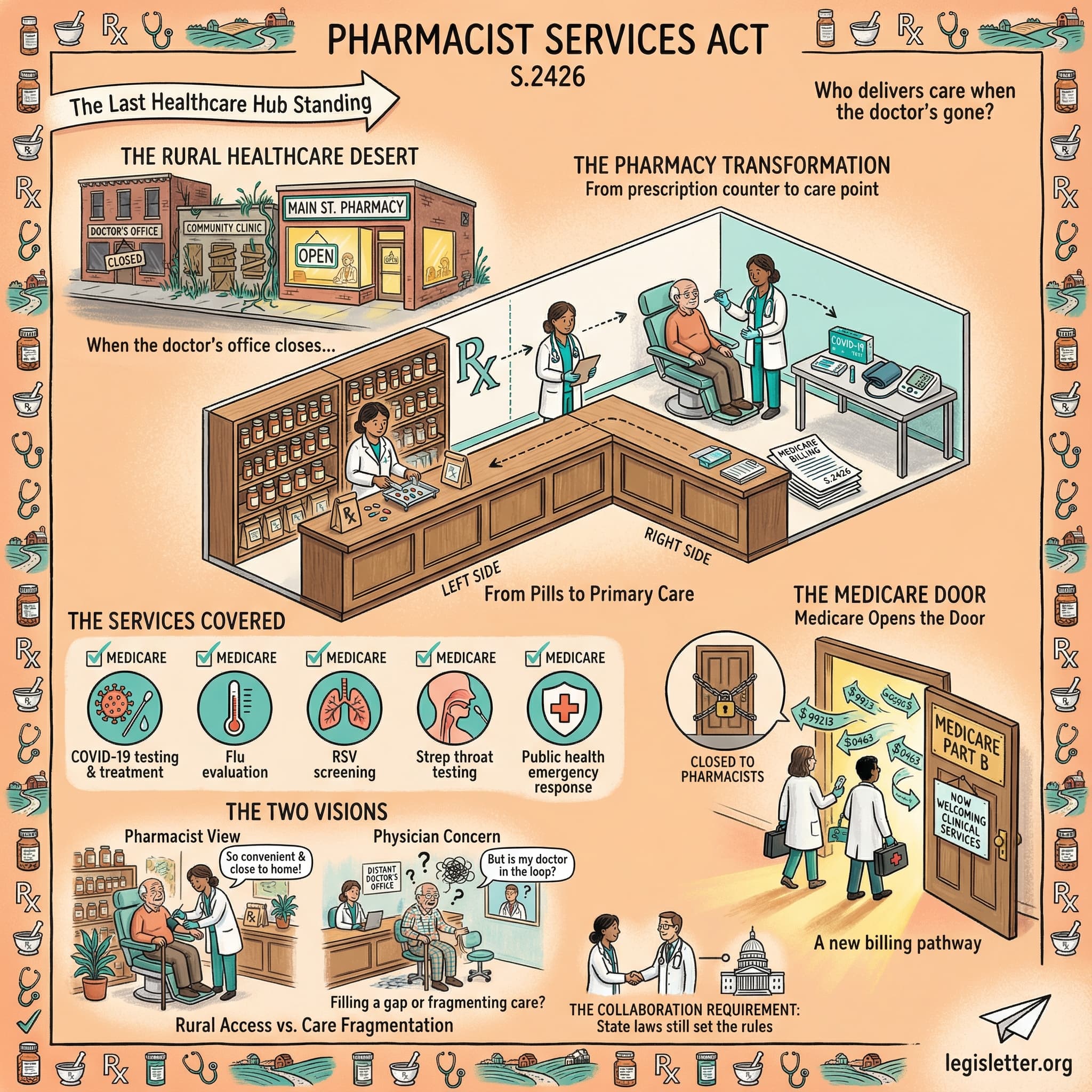 Infographic: Equitable Community Access to Pharmacist Services Act